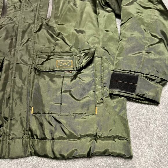 Rocawear Puffer Jacket Mens Large Winter Green Chore Hooded Winter Coat - Picture 3 of 10